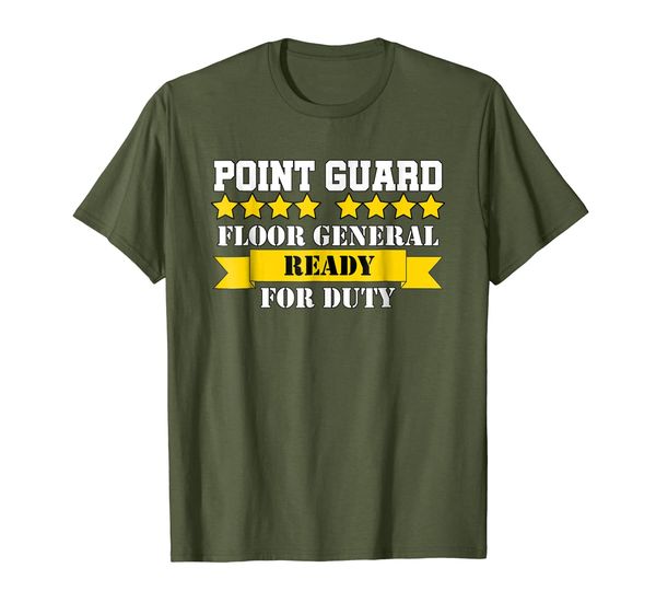 

point guard floor general basketball player t-shirt, White;black