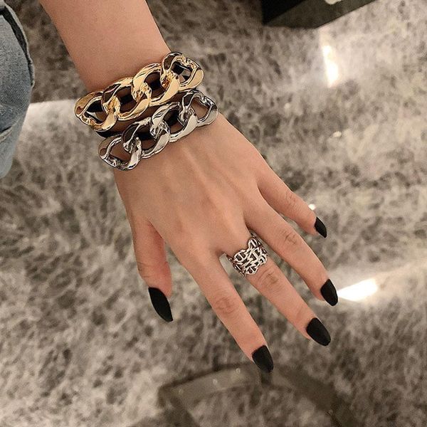 

hair accessories 2021 hairband women scrunchy punk ponytail holder metal chain gum for ring elastic band ties hairpins