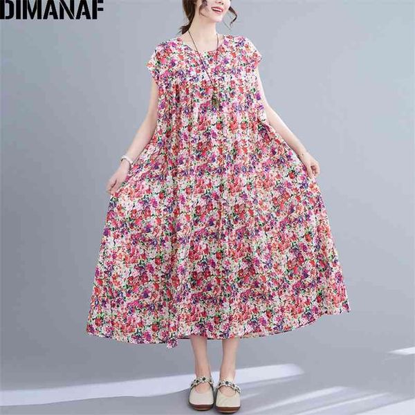 

plus size summer dress beach style sundress floral women vestidos elegant lady long loose casual cotton 210531, Black;gray