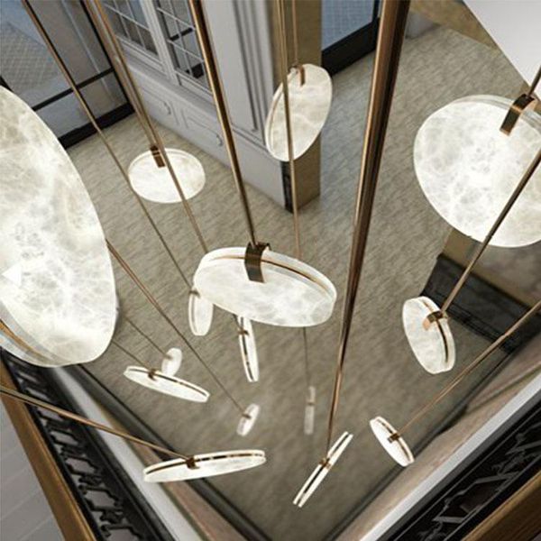 

nordic led stone hanglamp lampara colgante lamp lumiere kitchen fixtures bedroom hanging dining room light pendant lamps