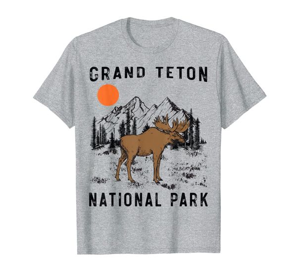 

grand teton national park wyoming mountain moose t-shirt, White;black