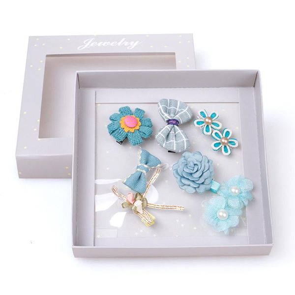 

cat costumes pet accessories 7 pieces set dog gift boxed hairpin head flower beautiful 3 choices