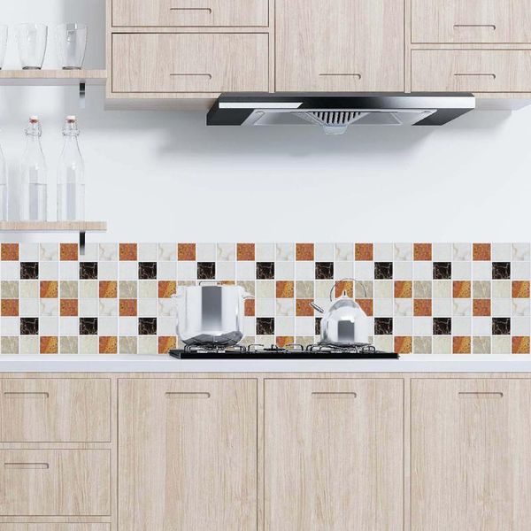 

wall stickers mosaic stone tile pattern kitchen and bedroom bathroom floor renovation waterproof hard-wearing