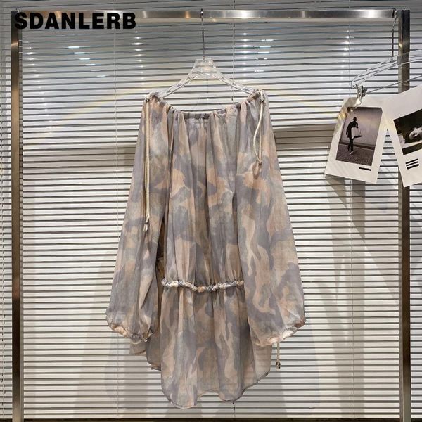 

casual dresses 2021 summer short dress fashionable drawstring off-shoulder waist trimming long sleeve for women robe femme, Black;gray