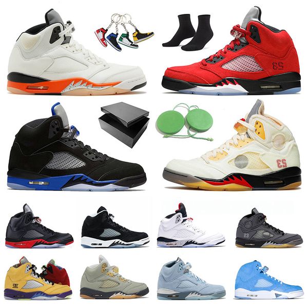 

2022 mens womens trainers 5 5s basketball shoes jumpman anthracite fire red bluebird original sports sneakers shattered backboard designer h