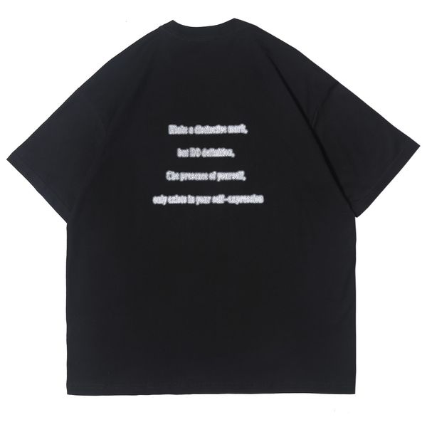 

hoodies men's hip letter tshirt streetwear summer cotton harajuku t-shirts short sleeve shirts street clothes, Black