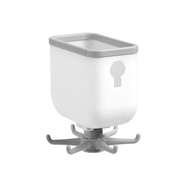 

hooks & rails self-adhesive plastic rotating rack 6-claw hook kitchen 360-degree storage toilet cartoon with box door