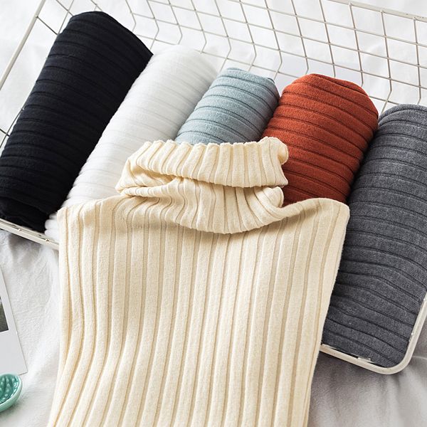 

turtleneck pullover sweater female autumn winter sunken stripe long-sleeve knit jersey women full pullovers 210420, White;black