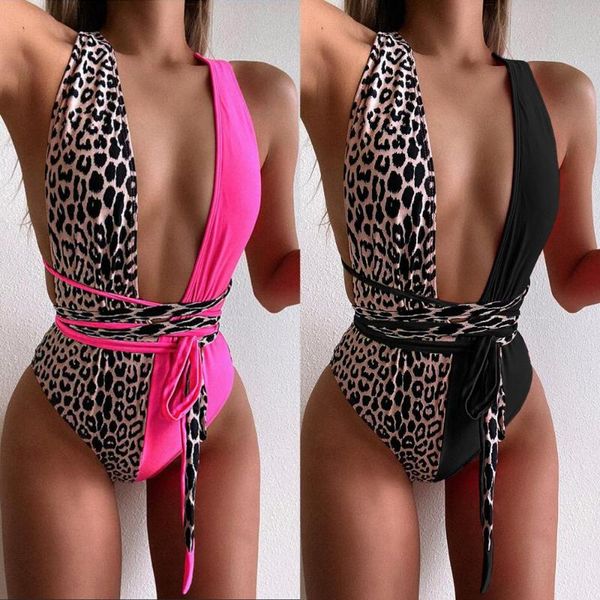 

push up one-piece 2021 high waist bikini set leopard women swimsuit female swimwear bathing suit brazilian biquini suits