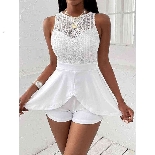 

casual dresses 2022 summer wi's fashion short solid lace, Black;gray