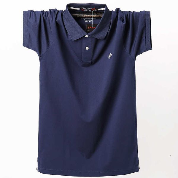 

men's polos summer men business big size casual male short sleeve breathable soild pique cotton polo shirt 5xl 96au, White;black