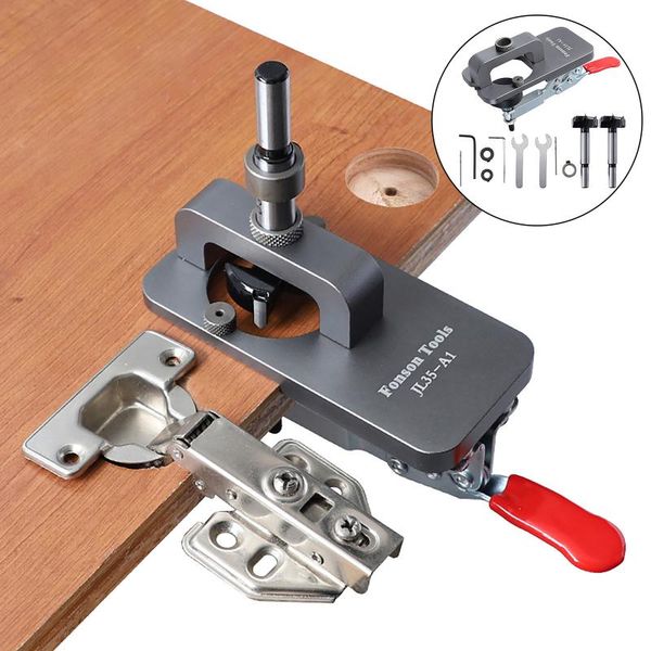 

professional hand tool sets 35mm cup style hinge boring hole bit wood cutter woodworking punch drill opener locator guide