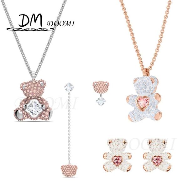 

fashion jewelry swa chinese zodiac .teddy set exquisite bull shape. bear pattern female romantic luxury gift pendant necklaces, Silver