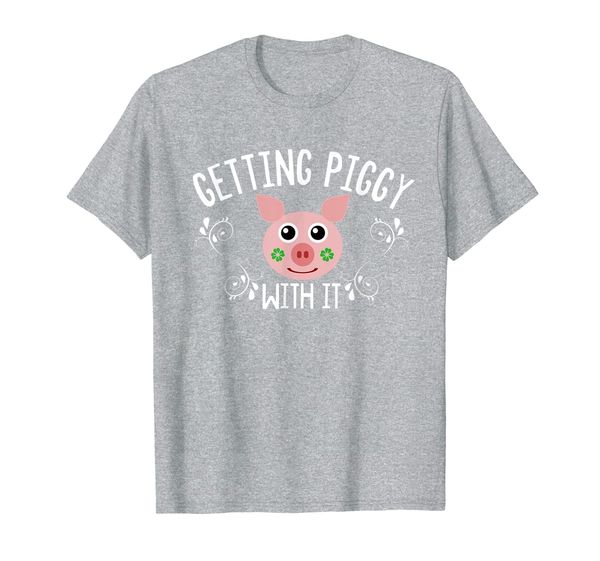 

getting piggy with it t-shirt, White;black
