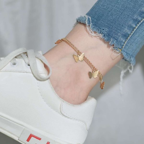 

accessories fashion metal butterfly bohemian bracelet foot chain, Red;blue