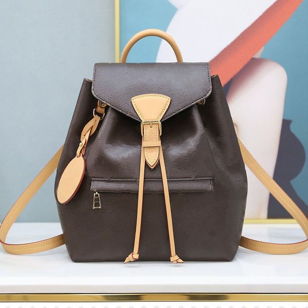 

designer backpack montsouris travel bags school bag coated canvas luxury fashion saddle drawstring