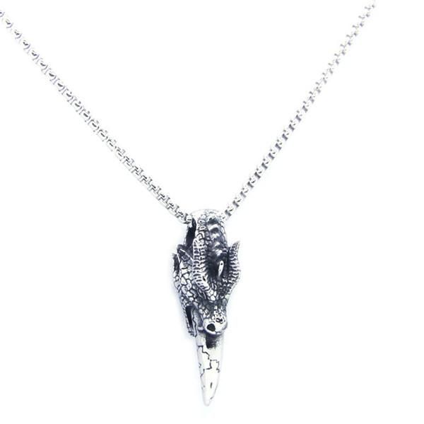 

pendants dragon head pendant 316l stainless steel fashion classic biker, Black