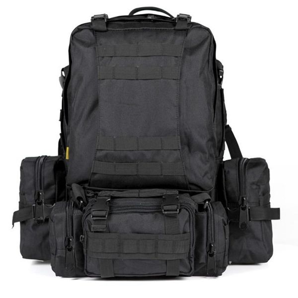

tactical 50l 4 in 1 molle backpack waterproof military rucksack hiking camping outdoor travel climbing army men's bag bags