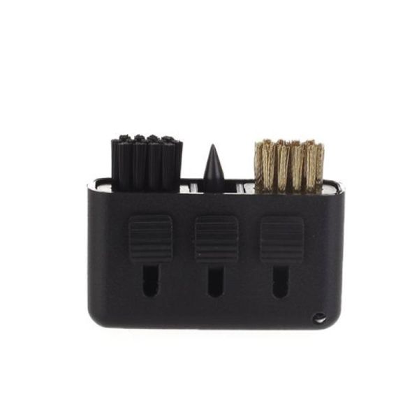 

golf training aids 3-in-1 brush groove cleaner club cleaning kit tool (black)