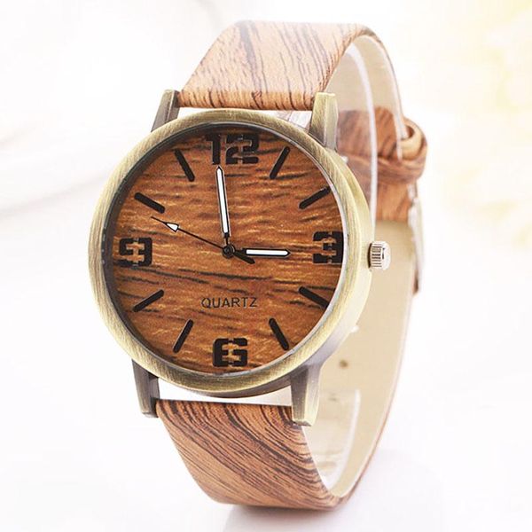 

wristwatches 2021 women watches ladies fashion retro bamboo wooden quartz montre pour femme dames horloge, Slivery;brown