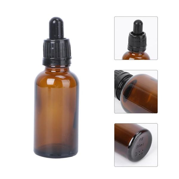 

storage bottles & jars pack 30 refillable empty amber bottle with dropper and cap diy blends supplies tool accessories essential oil perfume