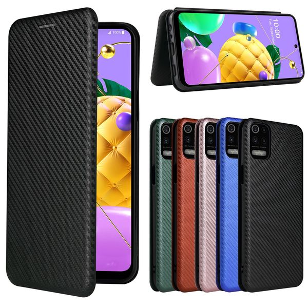 Чехол из углеродного волокна для Asus Zenfone 8 Flip Case Магнитная книга Стенд Карточки Кошелек Кожаный Защитный ZS590KS ZS672KS Обложка