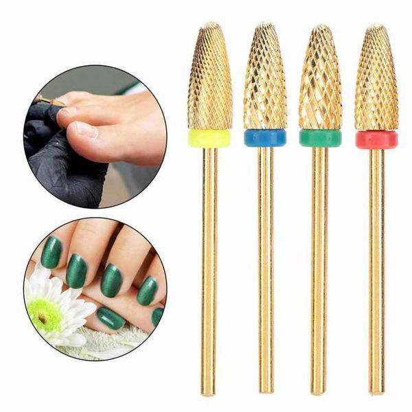 

4pcs nail drill bit electric nail milling cutter pedicure polishing grinding head tungsten alloy manicure machine accessory