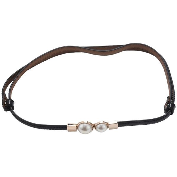 

belts belt ladies dress fashion pearls buckle elastic waistband wild waist girdle decorative, Black;brown