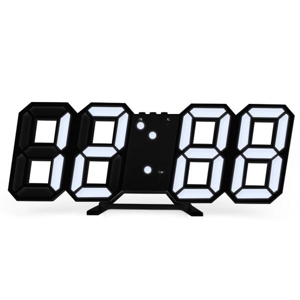 

desk & table clocks led digital clock snooze 3d electronic alarm hanging wall calendar home bedroom decoration