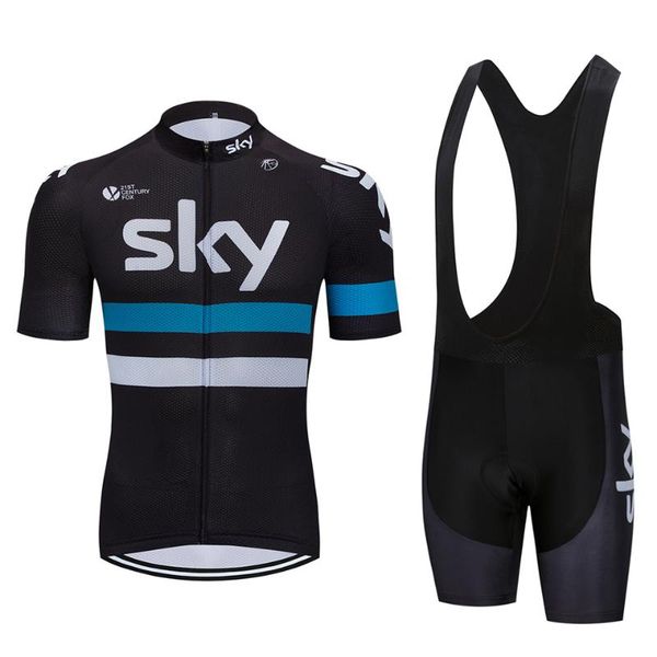 

racing sets bike men cycling jersey sky pro shirt and bibshorts downhill mtb jerseys motorcycle, Black;blue