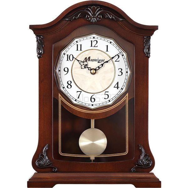 

desk & table clocks living room clocks, household solid wood seat silent retro creative decorations, home decoration
