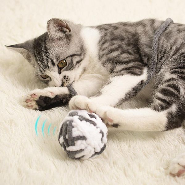 

cat toys sounding toy interactive stretch plush ball creative smart touch
