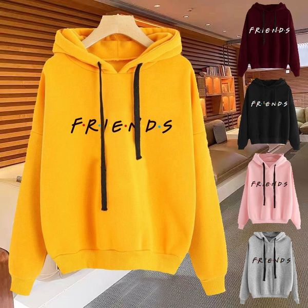 

women's autumn and winter new hooded sweater printed plush women's style, Black