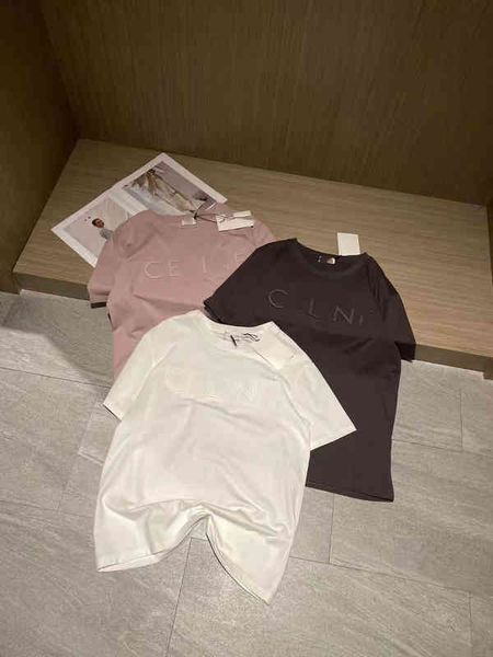 

2022 factory wholesale new summer saijia round neck casual short sleeve loose fashion stereo letter printing couple, White