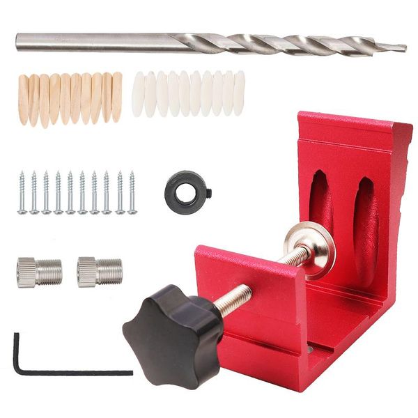 

professional hand tool sets oblique hole locator woodworking positioner drill bits pocket jig kit 15 degree angle guide set carpentry tools
