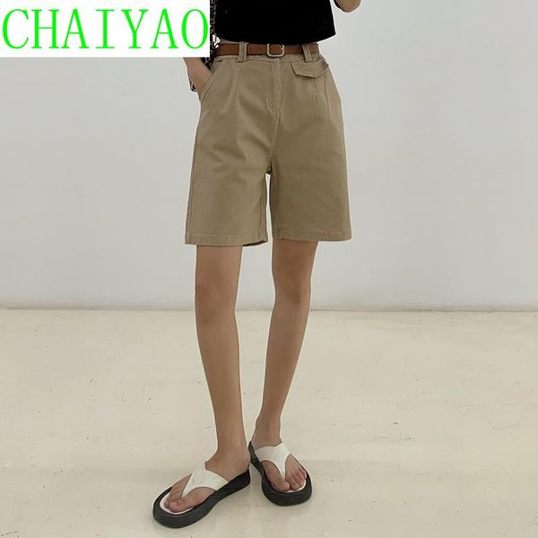 

women's pants & capris casual summer thin 2021 design loose straight wide leg five piece, Black;white