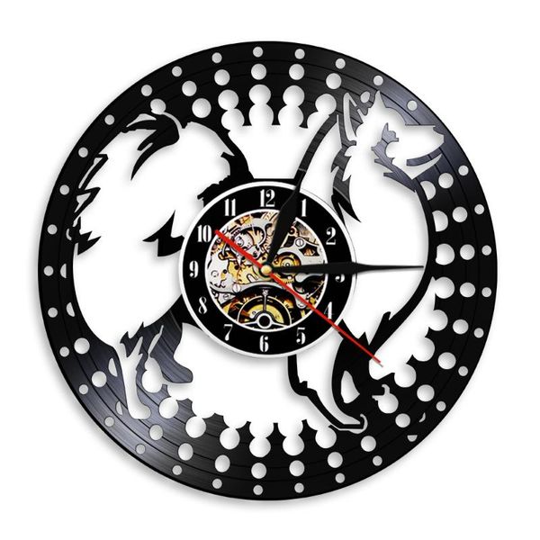 

japanese spitz dog handmade decorative 3d wall clock make of record creative nursery decor for kid's room clocks