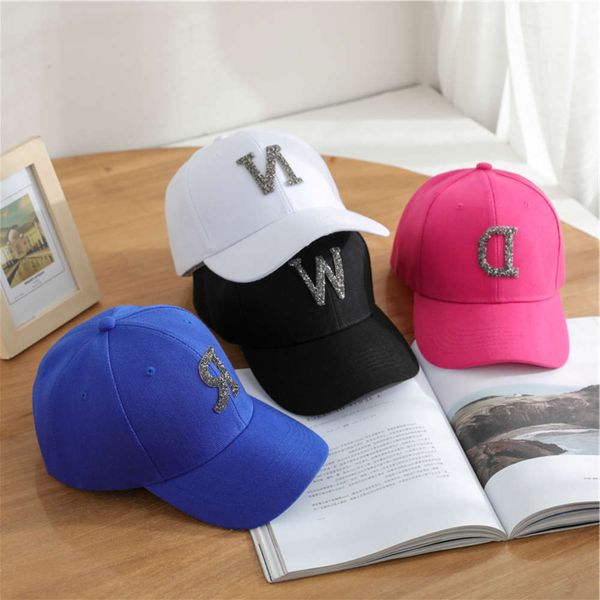 

ball caps cap children's korean tide diamond baseball versatile spring and summer sun protection leisure fashion ins net red, Blue;gray