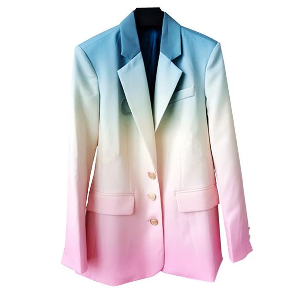 

women's suits & blazers patchwork casual female embroidery hit color blazer for women notched long sleeve fashion tide spring, White;black