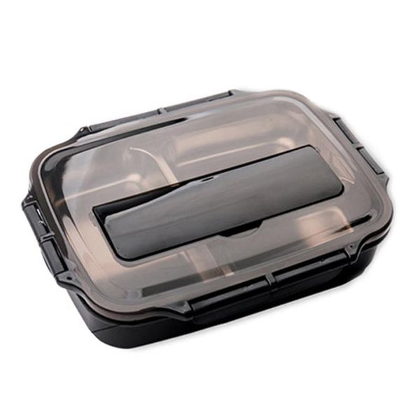 

dinnerware sets stainless steel lunch case divided compartments rice box practical tableware flatware for daily use with chopsticks and