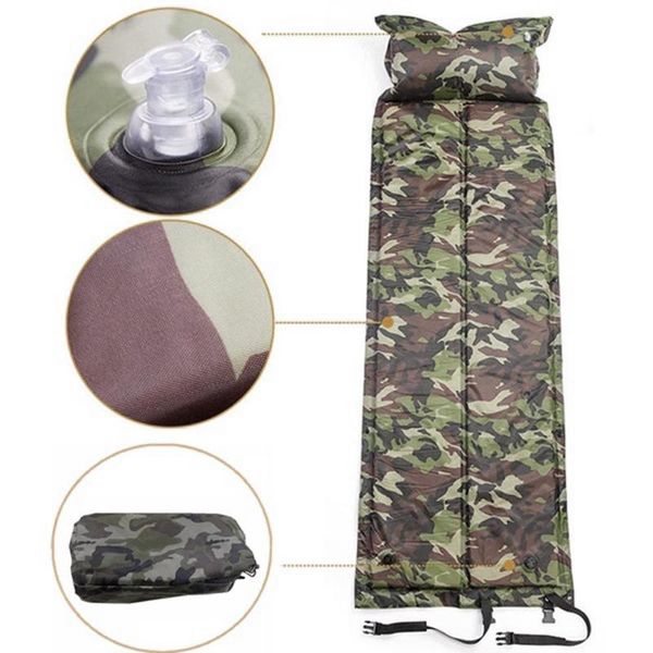 

outdoor pads air mattress durable sturdy fold in half polyester taffeta 3color outdoors camping cloth picnic mat sleeping pad practical
