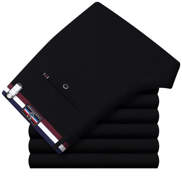 

men's suits & blazers icpans wedding suit pants for men business office classic straight black gray dress slim fit formal trousers male, White;black