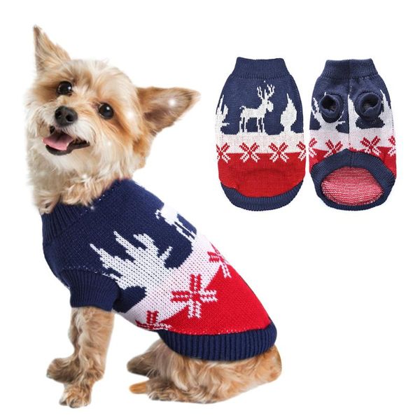 

dog apparel pet christmas clothes lovely sweatshirts dogs cat puppy sweater small cats winter knitted animals costume