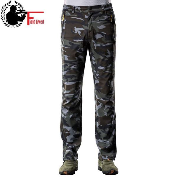 Calça masculina de inverno estilo militar, grossa, quente, elástica, cintura, camuflagem, masculina, masculina, de lã, calça militar, masculina, camuflada, 210518