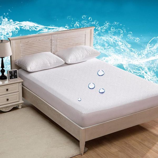 

sheets & sets wostar 100% polyester terry fabric waterproof fitted sheet mattress cover kids super soft breathable king size bed