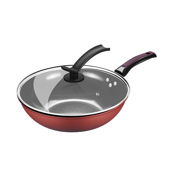 

non-stick wok household induction cooker ceramic pot kitchen gift pans