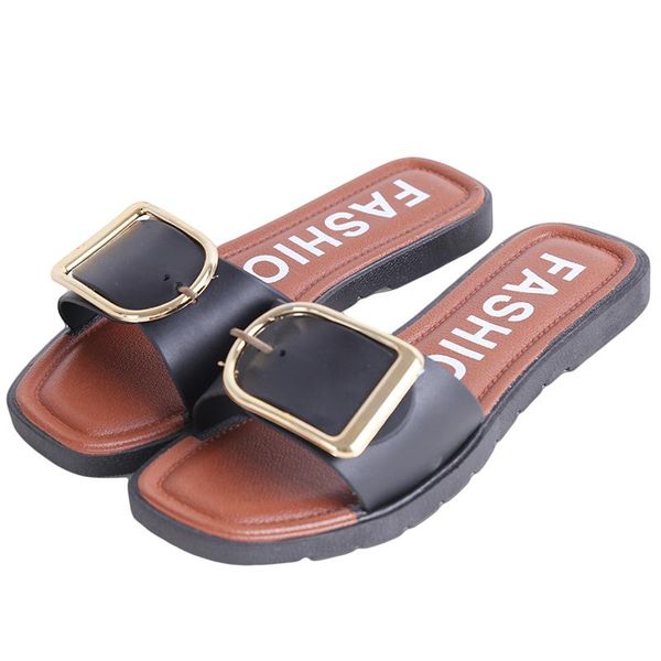 

slippers summer flat beach non-slip slip on home chaussures femme black white women shoes flip flops chanclas