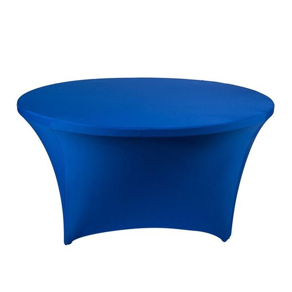 

table cloth elastic round cover protector stretch tablecloth solid color polyester wedding el birthday 36/48/60 inches
