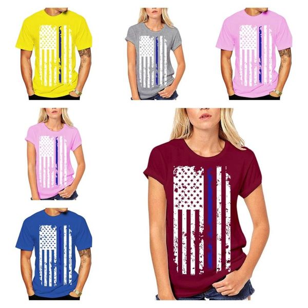 

men's t-shirts summer cotton good quality brand shirt style cool shirts womens thin blue line american flag t-shirt, White;black