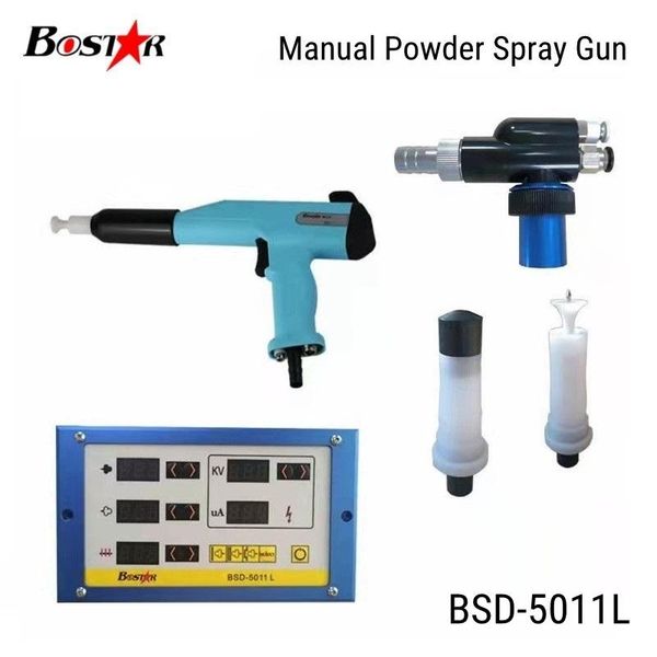 

professional spray guns bostar bsd-5011l manual electrostatic powder gun,portable plastic coating system metal workpiece machine